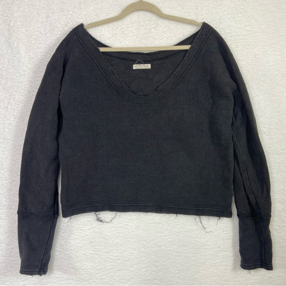 We the free heathered gray/black sweater sweatshirt. Size XL